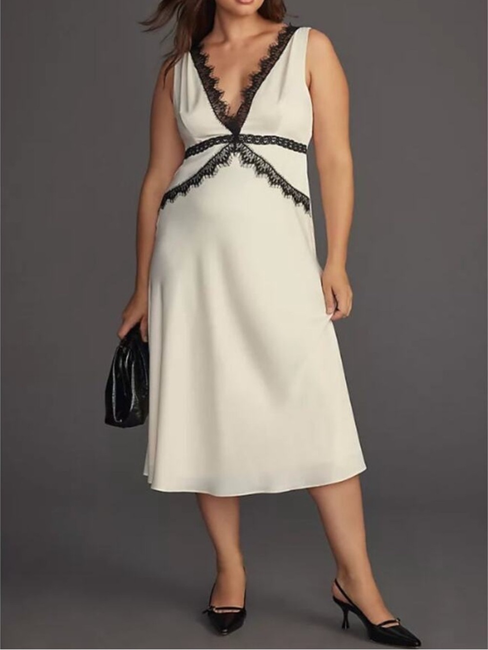 NWT By Anthropologie Plus Lace-Trim V-Neck Slip Dress size 3X